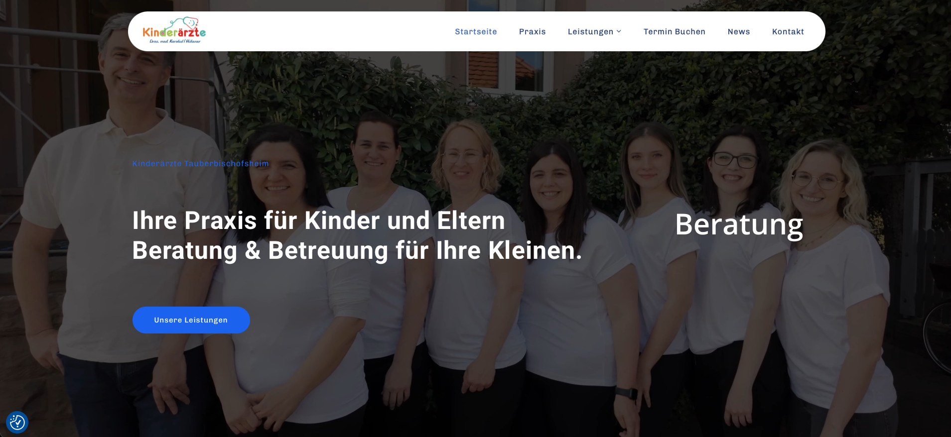 Kinderarztpraxis Tauberbischofsheim Website und App Projekt