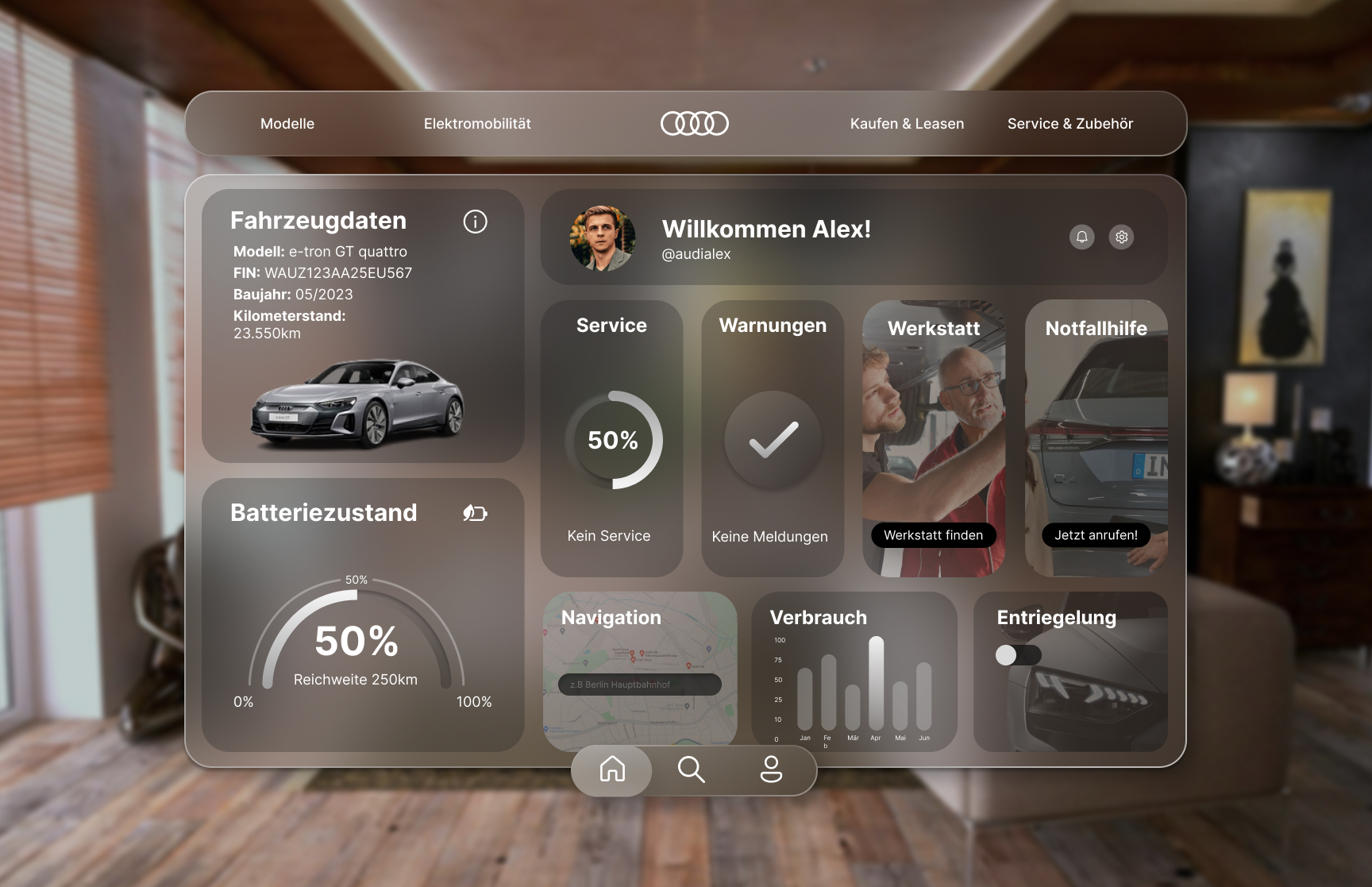 Audi Dashboard Spatial Design VisionPro Concept